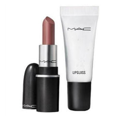 M.A.C Winters Kiss Mini Lip Duo - Neutral - Mini Retro Matte Lipstick Bronx and Mini Lipglass Clear