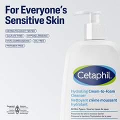 Cetaphil Hydrating Cream-to-Foam Cleanser (437 ml)