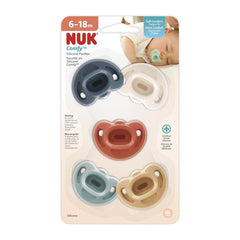 Nuk Comfy Neutrals Pacifier, Size 6-18m, 5Pk
