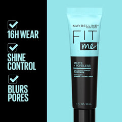 Maybelline New York Fit Me Matte + Poreless Mattifying Face Primer Makeup With Sunscreen