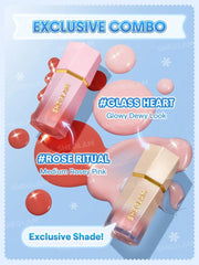 SHEGLAM Festive Glow Gift Set-Rose Ritual & Glass Heart 5.2mlx2