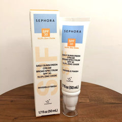 SEPHORA SPF 30 15.5% Zinc Oxide DAILY SUNSCREEN CREAM BROAD SPECTRUM 1.7oz