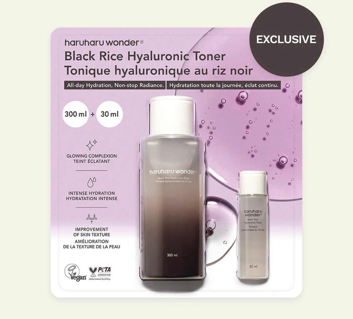 Haruharu Black Rice Hyaluronic Toner 300ML + 30ML