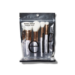 e.l.f. Rose Gold Travel Brush Kit, 4pc Travel-Size Set