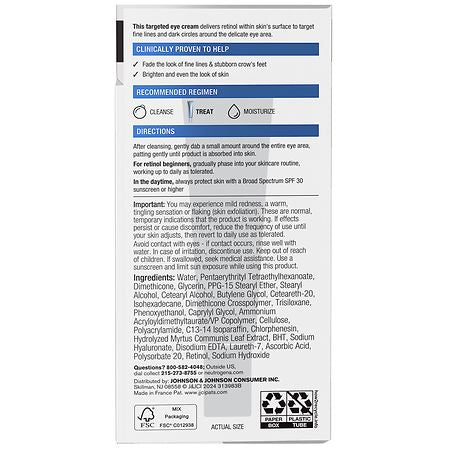 Neutrogena Rapid Wrinkle Repair Retinol Eye Cream, 0.5 fl oz