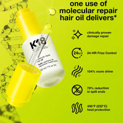 K18 MOLECULAR REPAIR HAIR OIL REPAIRS DAMAGE 30ML