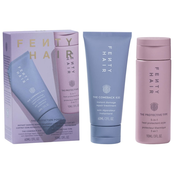 Fenty Beauty The Protection Posse Instant Damage Repair Treatment + Heat Protectant Set