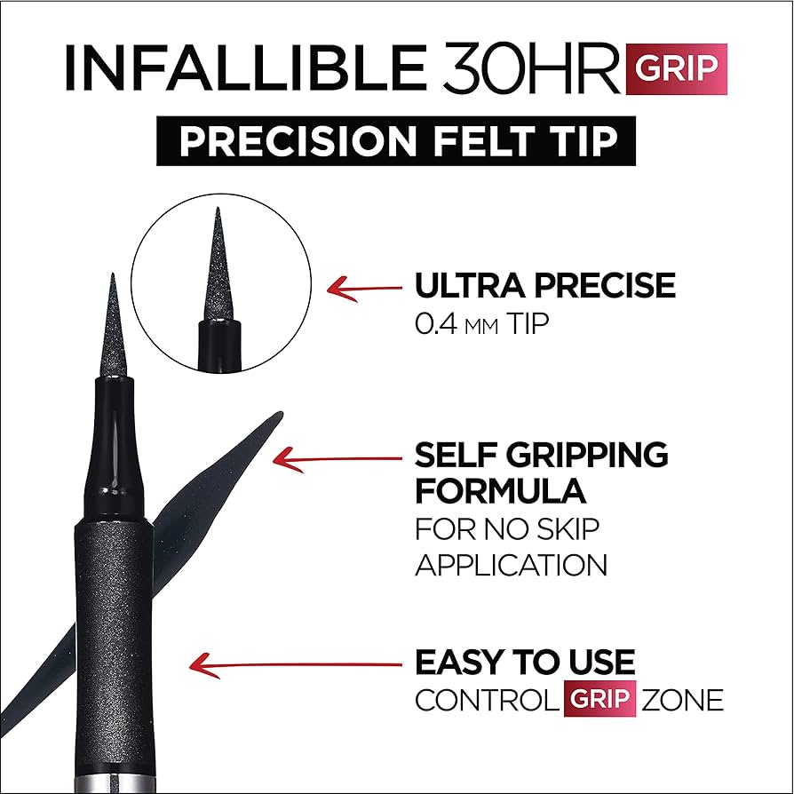 L'Oreal Paris Cosmetics Paris Makeup Infallible Grip Precision Felt Eyeliner Up To 30HR