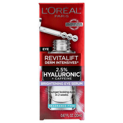 L'Oreal Paris Revitalift Derm Intensives®, Brightening Eye Serum, Fragrance-Free, 20 ml (0.67 fl oz)