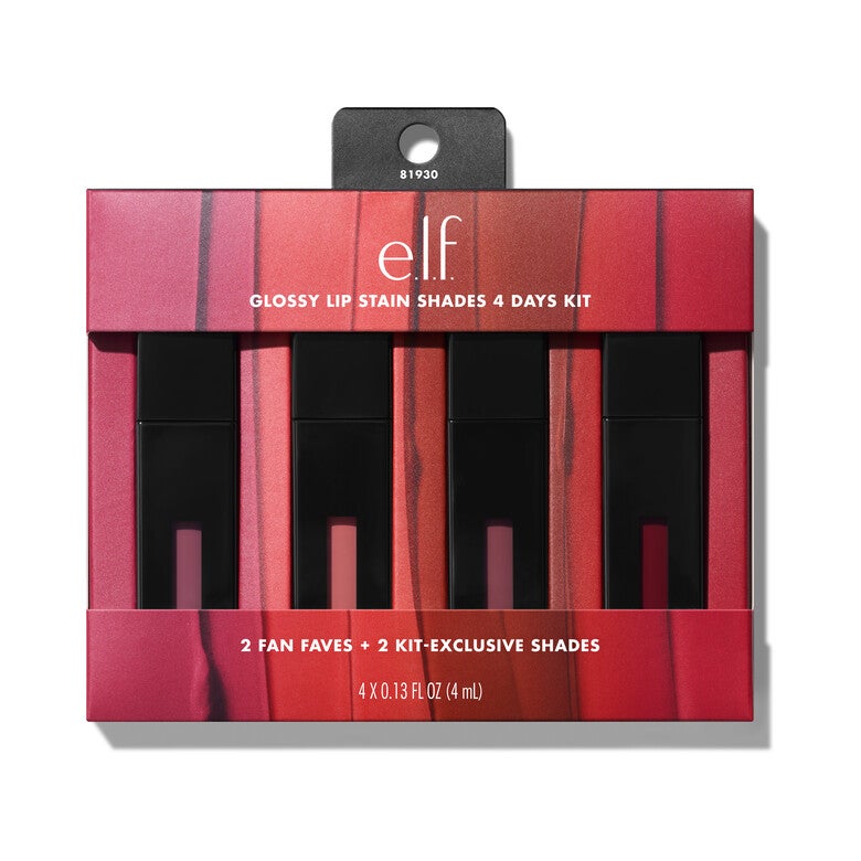 e.l.f. Glossy Lip Stain Shades 4 Days Kit / Gift Set