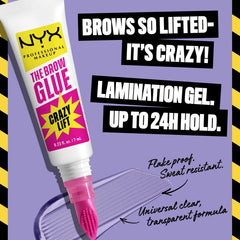 NYX The Brow Glue Crazy Lift, Brow Lamination Gel- Transparent