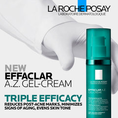 La Roche-Posay Effaclar A.Z. Gel Cream Daily Moisturiser for Breakouts & Ageing with 10% Azelaic Acid & Salicylic Acid 40ml